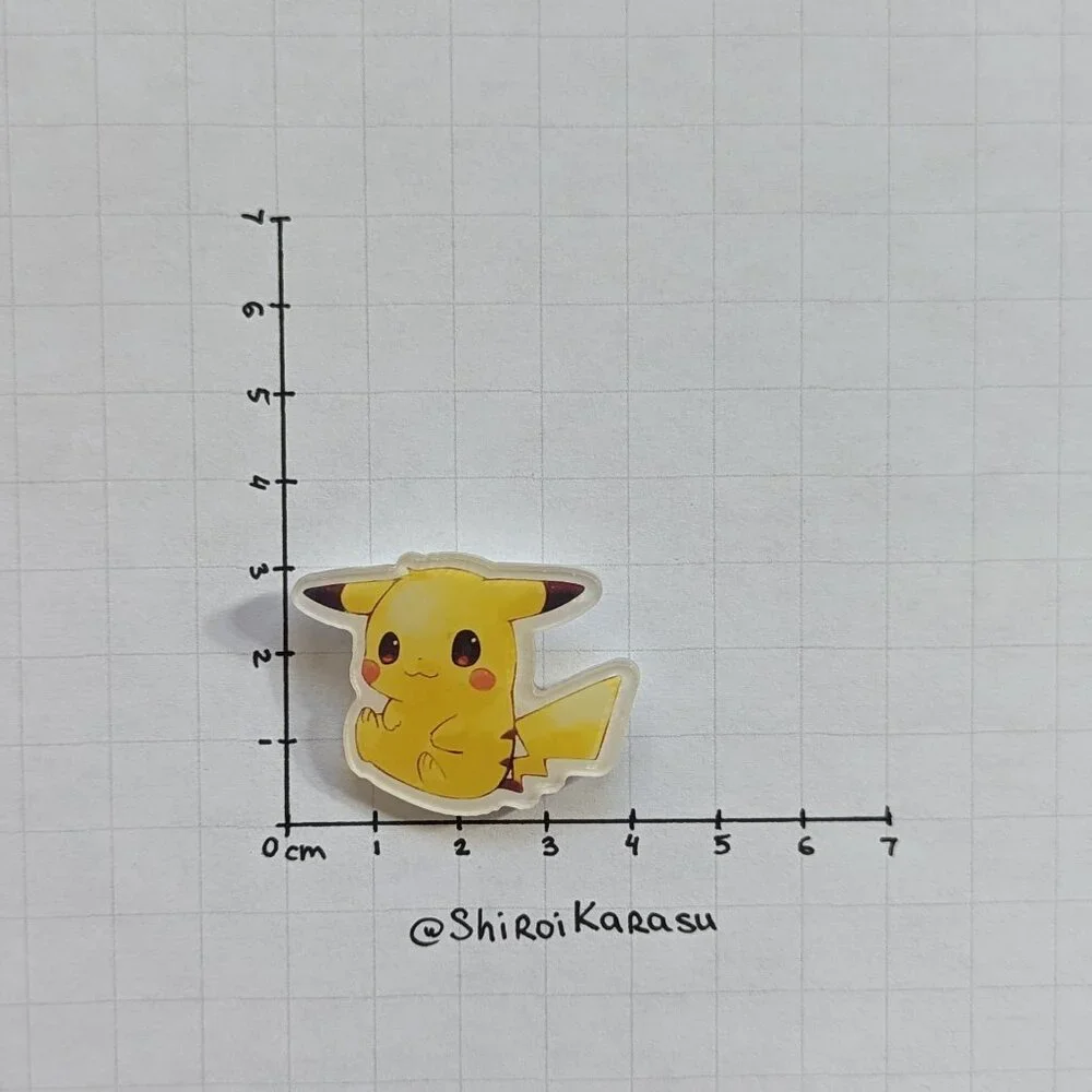 Pikachu Pokemon Anime Acrylic Pins Set of 6 NEW